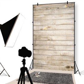 YongFoto 2 x 3 m Photo Background Wooden Floor Rustic Wooden Old Wooden Planks Texture Wooden Board Photography Background for Photo Booth Baby Party Banner Children Photo Studio Props