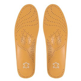 Leather Shoe Insoles Inserts with Arch Support Microfiber Imitation Leather Arch Support Insole Full-length (43-44)