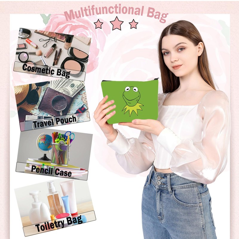 BDWPSS Frog Makeup Bag Muppet Movie Inspired Gift Frog Lover