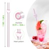 Snowfall Heart Shape Glass Straws - 4pc 7.87 Inch x