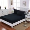 Fitted Bed Sheets Double Black | Jersey Cotton Double Fitted