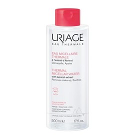 Uriage Agua Micelar termal pieles Sensibles 500 ml – limpieza suave para piel sensible – desmaquilla, calma e hidrata con agua termal y extracto de chabacano