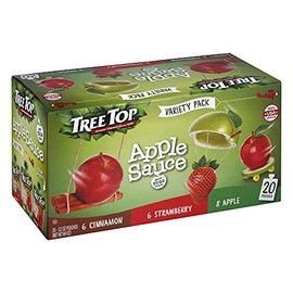 Tree Top Variety Pack Apple/Straw/Cinn Apple Sauce Pouches, 3.2 oz, 20 Pouches