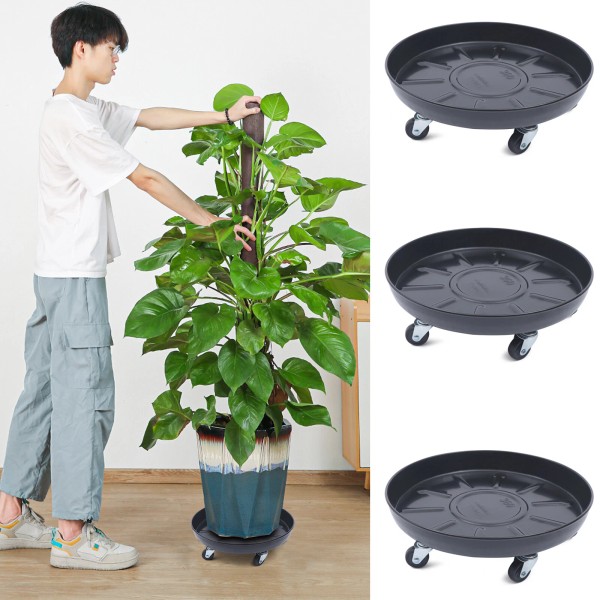 Unbranded 3 Pack Movable Plant Caddy With Wheels Heavy Duty