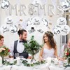 KOBOKO Silver Mr & Mrs Balloons Wedding Decoration