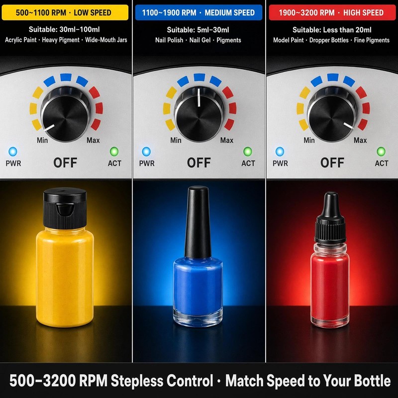 HUBEST Vortex Mixer Hands-Free Paint Shaker for Model Hobby &