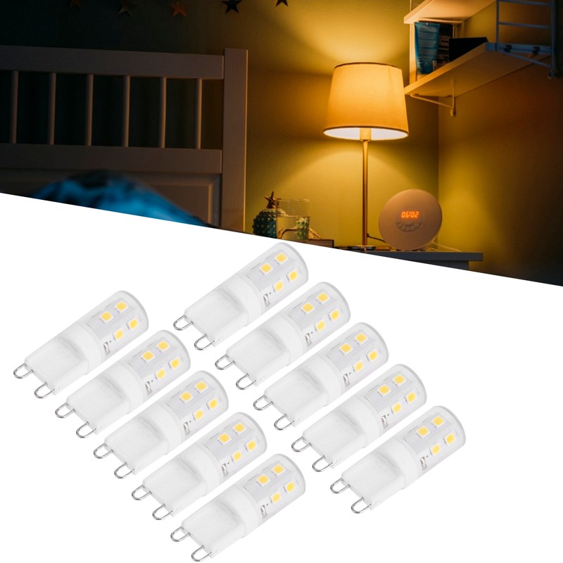 10PCS 2W G9 Ceramic Base 16LED Light Bulbs for Ceiling