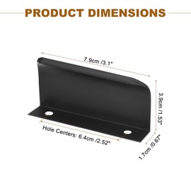 uxcell 10pcs Finger Pulls for Cabinets, Matte Black Edge Drawer Pulls Cabinet Finger Pull 64mm/2.5in Hole Center,Furniture Drawer Handles Hidden Cabinet Handle