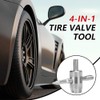 Henyall 2Pcs Valve Core Remover Tool, 4 in 1 Tyre