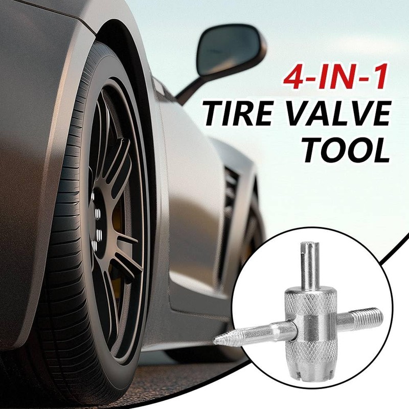 Henyall 2Pcs Valve Core Remover Tool, 4 in 1 Tyre