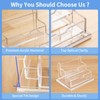 NIUBEE Clear Business Card Holder 2 Tier Acrylic Business Card