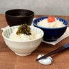 ih-007-01 Tableware East Rice Bowl, Blue Tokusa, Japanese Tableware, Blue