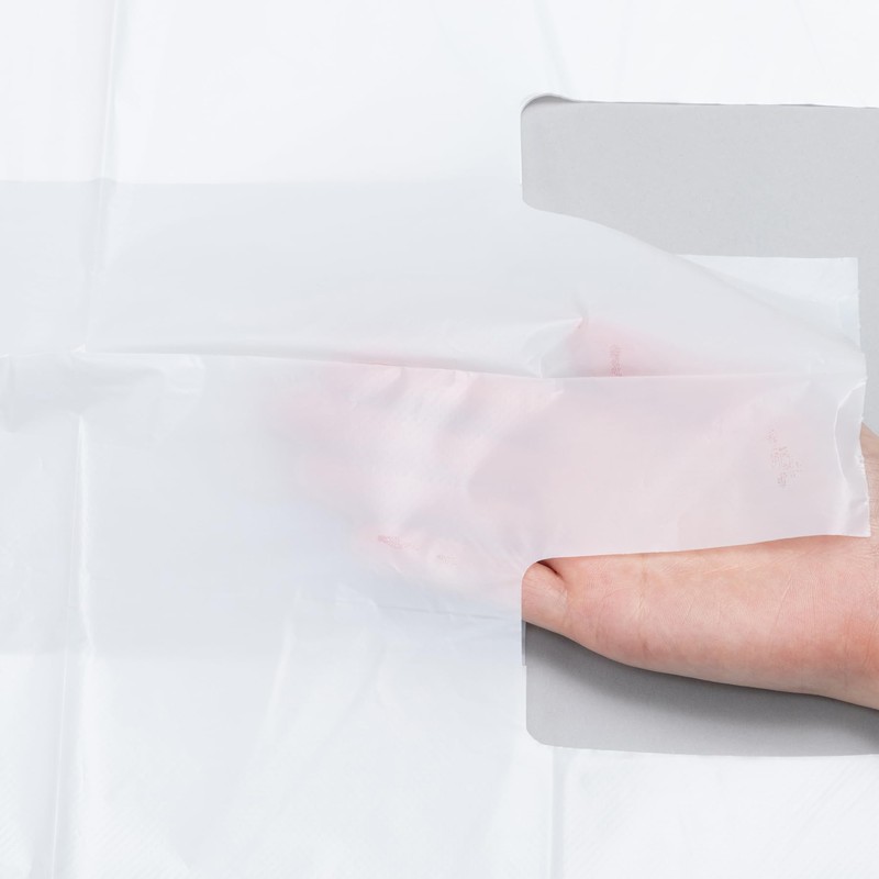 Japax PR-25W Poly Bag, Milky White, Approx. 3L, Width 6.3