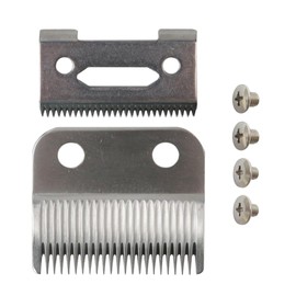 Pair of Cutting Blade and Guard Blade Ceramic and Carbon-Steel Blade Replacement for Wahl Clipper 2 Hole Clipper Blade