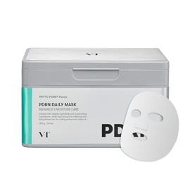 VT COSMETICS PDRN Mascarilla diaria (30 ea), mascarilla facial hidratante e hidratante con PDRN, restauracin de la piel, brillo y piel de vidrio,...  