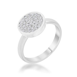 Unbranded Krystal 0.2ct CZ Rhodium Pave Circle Ring - 7