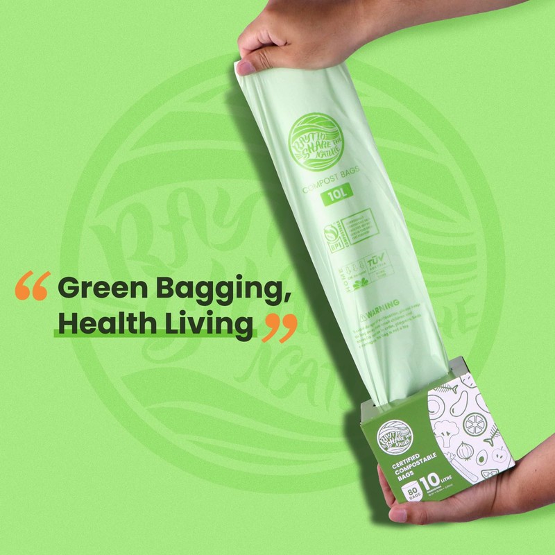 RAYTID Extra Strong Compostable Food Waste Bags 6L 120 Bin