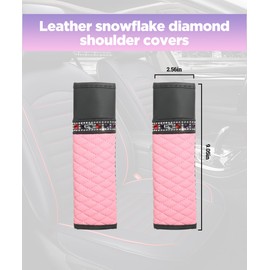 Flaconi 2Pcs Seat Belt Pads,Seat Belt Covers,Interior Car Accessories Seatbelt Pad,Auto Safety Belt Pads Cushion,Seatbelt Shoulder Strap Covers，Car Seatbelt Pad for Protect Neck and Shoulder (Pink)