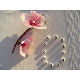 PRECIOSA Czech Glass Letter  *O*  Beads Crafts Jewelry Making/1 Dozen/12pcs