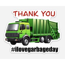 Thank You SANITATION Workers Waterproof Vinyl Sticker/Decal for Recycle Garbage Can Quality Trash Truck UV Laminated Thanks Wall Mail Truck Carrier Appreciation US Mailbox Laptop Outdoor (1 Sticker)
