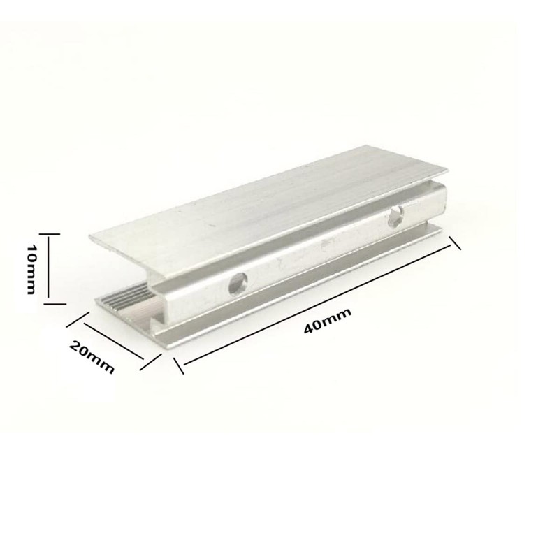 FOLGEMIR Pack of 10 Mounting Brackets, Aluminium Mounting Clips, Metallic