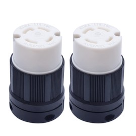 Muelnmey Locking Female Connector NEMA L14-30C 2PCS for Generators, Electrical Connector with Extension Cord End 30A, 125/250V, 3-Pole 4-Wire Industrial Grade Heavy Duty Grounded, ETL Listed.