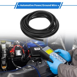 VekAuto 1 Pcs Ground Wire 300cm Power Wire Universal Car Radio, Automotive, Car Speakers Fully Insulated& Soft Touch Jacket TC Black 18AWG 4 Conductor