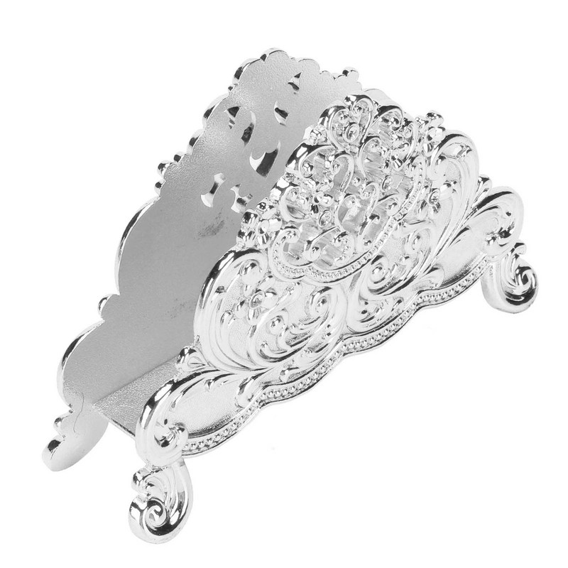Napkin Holder European Style Metal Hollow Flower Pattern Paper Tissue