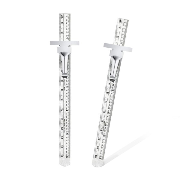 KEARING 6 Inch 15 cm Pocket Ruler Stainless Steel Ruler