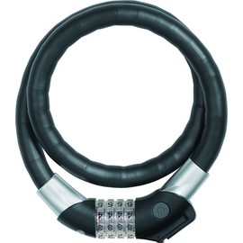 ABUS PHANTOM 8950/180 KF - Cable Bike Lock Set with KF Saddle Clamp Bracket - 12/15mm - ABUS Security Level 5 - Black