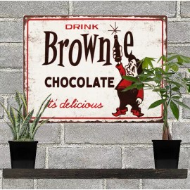 Brownie Chocolate Elf Soda Pop Ad Metal Sign Repro 9x12" 60348