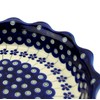 Polish Pottery Quiche/Scalloped Pie Dish From Zaklady Ceramiczne Boleslawiec #1765-166a