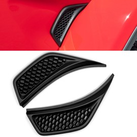TOPUS Pair front Wheel Eyebrow Side Fender Air Conditioning Vent Outlet Cover Trim Kit for Jeep Wrangler JL & Gladiator JT 2018-2024 Replace OE#68297664AE 68297665AE, Black, Left & Right Side