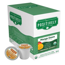 Organic Positively Tea Company, Mango Green Tea, K-Cup Compatible, 24 Pods