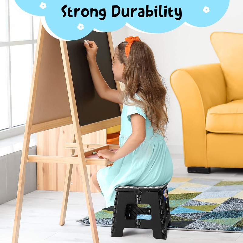 ACKO Folding Step Stool 9 Inch Step Stool 300 lb