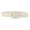 Earnda Women's Boho Woven Belt with Gold Buckle Cream Rope