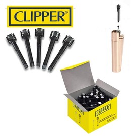 Clipper Flint, stelo ruota di ricambio per accendino, pietra focaia inclusa, confezione da 10, dimensioni standard