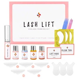 Lash Lift Kit for Perming, New Glue Curling and Lifting Eyelashes, Semi Permanent Salon Grade Supplies for Beauty Treatments, Includes Eye Shields, Pads and Accessories