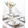 GBHOME Ceramic Dinnerware Sets for 4, 12 Pieces Porcelain Lightweight