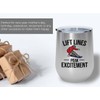 Snowboarding Silver Edition Wine Tumbler 12oz - Lift lines -