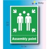 3 x Fire Assembly Point Vinyl Sticker Sign