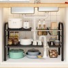 KOSIWU Expandable Under Sink Organizer, 2 Tier Under Sink Shelf