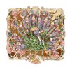 Peacock Trinket Boxes Hand Painted Finish Exquisite Beautiful Rhinestones Hinged