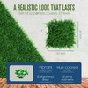 Houseables Artificial Leaves Panels, Backyard Grass Privacy Fence, Fern, 20”