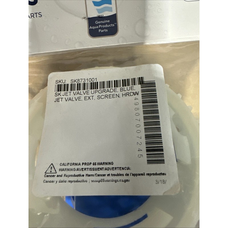 Aquabot Aqua Products Aquabot Jet Valve Assembly Blue A8731-001pk Sk8731001