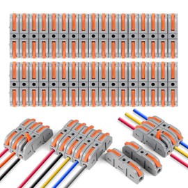 Flintronic Cable Connectors, Pack of 119 Connection Terminals, SPL-1 with Actuation Lever, 4 mm² Conductor Clamp, Electrical Connection Blocks, Updated Versions Can Be Combined Freely, SPL2-5