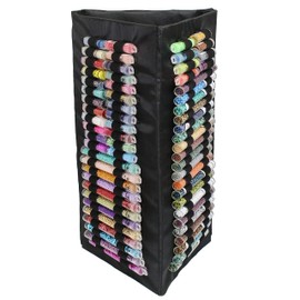 The Beadsmith Bead Tube Tower -Storage- 8 x 16 inches, Folds Easily for Storage or Travel - Holds Large & Small Bead Tubes - Clear Zippered Pouch …
