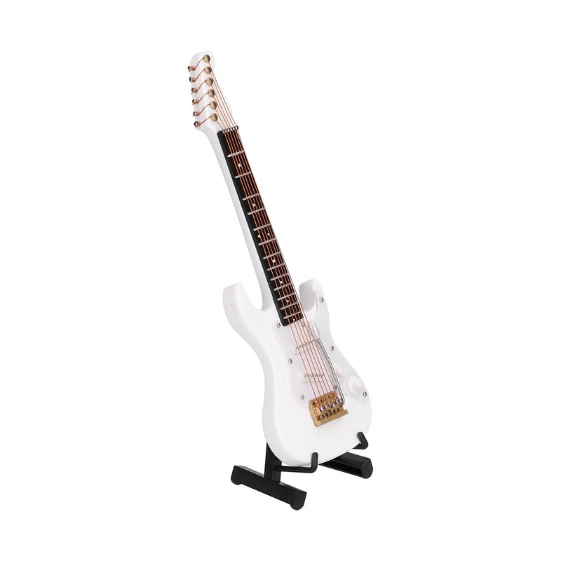 Minature Electric Guitar Wooden Mini Instrument Model Suitable for Gifts