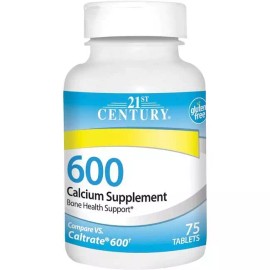 21st Century 600 Calcium Supplement 600 mg 75 Tabs