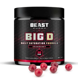 Beast Pharm Beast Pharm | Creatine Monohydrate Powder 5000mg | 390g/30 Servings | Creatine Powder Daily Formula | Eddie Hall's Big D | Cranberry